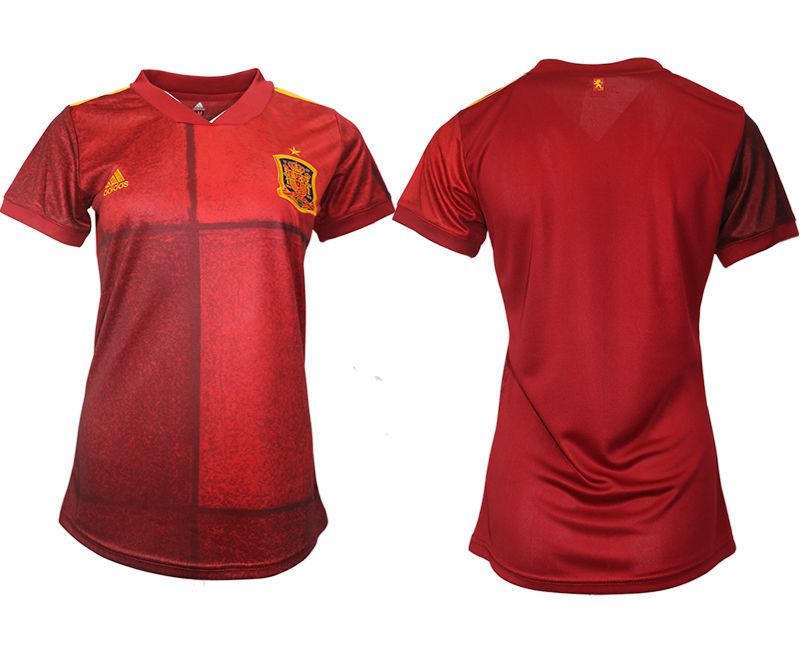 Women 2021-2022 Club Spain home aaa version red blank Soccer Jerseys